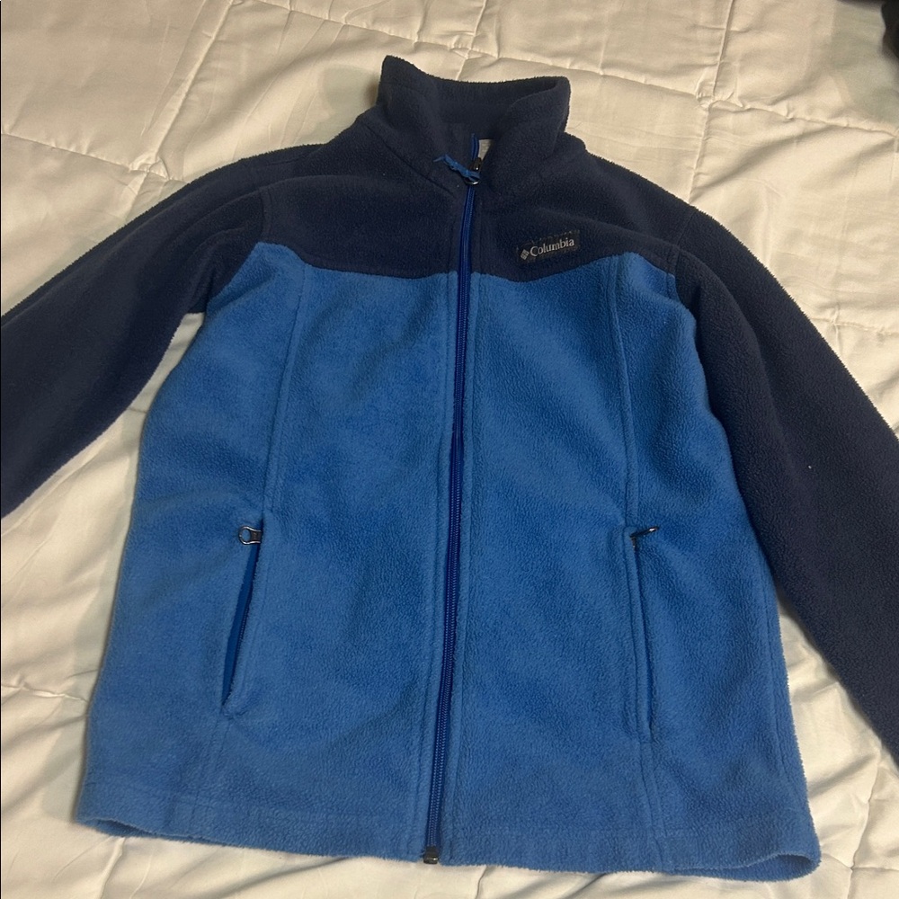 Columbia Kids Two-Tone Navy & Bright Blue Fleece Jacket